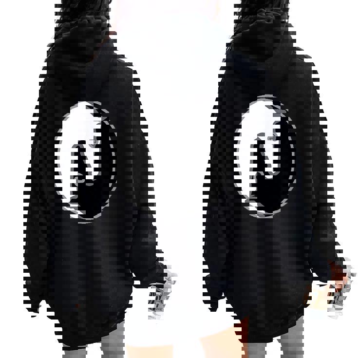 Horsehead Ying Yangs Women Oversized Hoodie Back Print