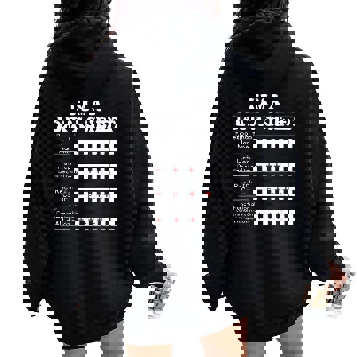 I'm A Data Sheet Behavior Analvst Special Education Teacher Women Oversized Hoodie Back Print I'm A Data Sheet Behavior Analvst Special Education Teacher Women Oversized Hoodie Back Print