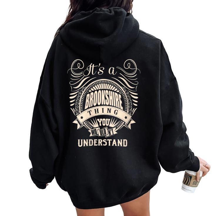 It's A Brookshire Thing Women Oversized Hoodie Back Print