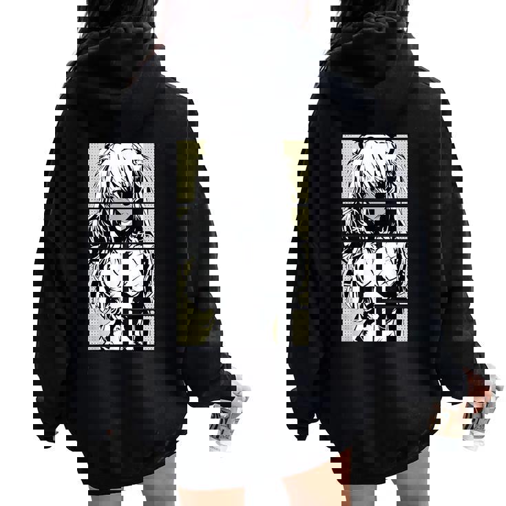 Japanese Anime Girl Waifu Japan Kawaii Otaku Women Oversized Hoodie Back Print
