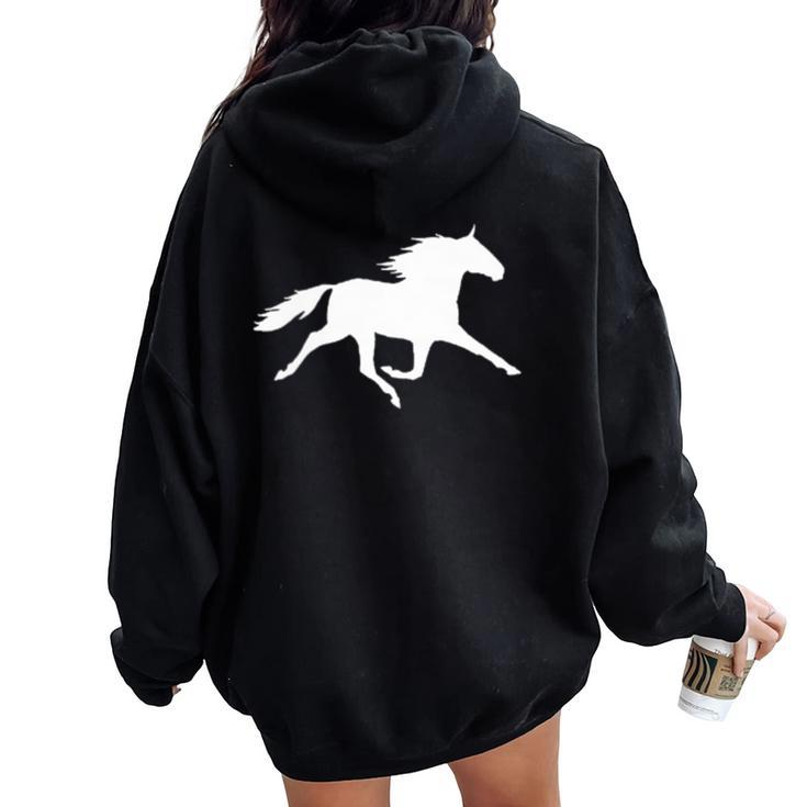 Leger Pacing Horse Standardbred Equine Race Show Women Oversized Hoodie Back Print