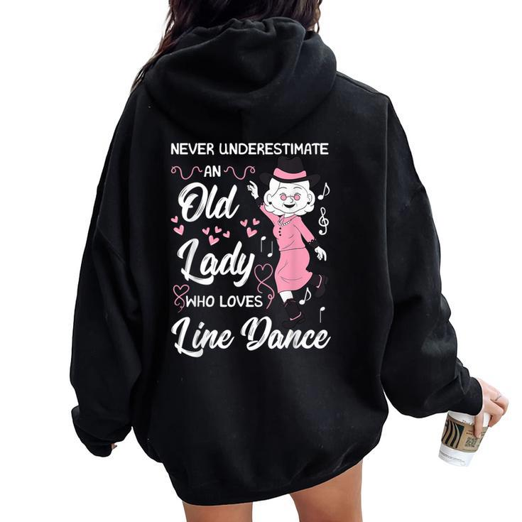 Line Dancing Choreographer Dance Teacher Grandma Dancer Women Oversized Hoodie Back Print