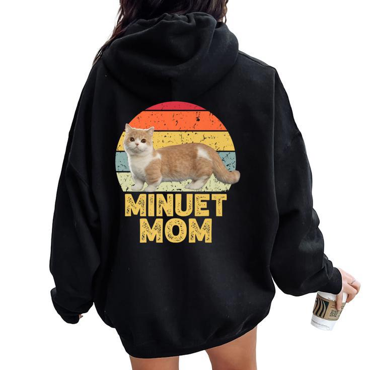 Minuet Napoleon Cat Mom Retro For Cats Lover Women Oversized Hoodie Back Print