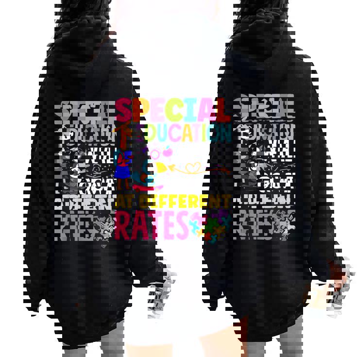 Paraeducator Paraprofessional Sped Teacher Special Education Women Oversized Hoodie Back Print
