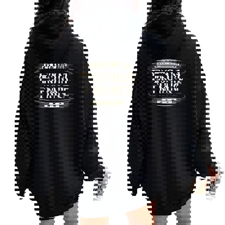 Personal Finance Teacher Let's Talk About Personal Finance Women Oversized Hoodie Back Print