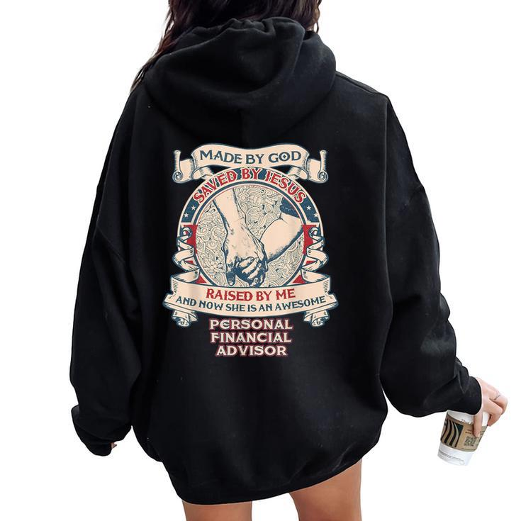 Personal Financial Advisor Daughter Father's Day 2019 Women Oversized Hoodie Back Print