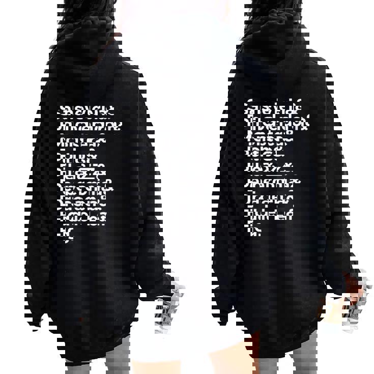 Philodendron Monstera Pilea Peperomia Pothos Houseplant Women Oversized Hoodie Back Print