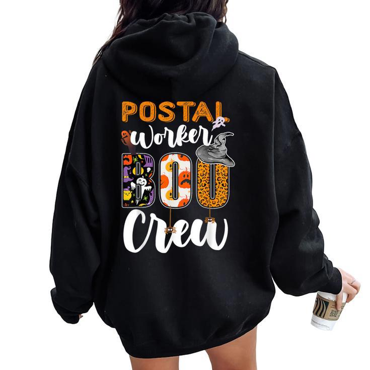 Postal Worker Boo Crew Ghost Halloween Costume Women Oversized Hoodie Back Print