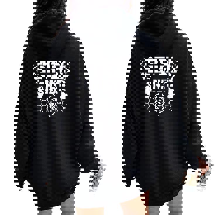Steminist Science Teacher Student Women Oversized Hoodie Back Print