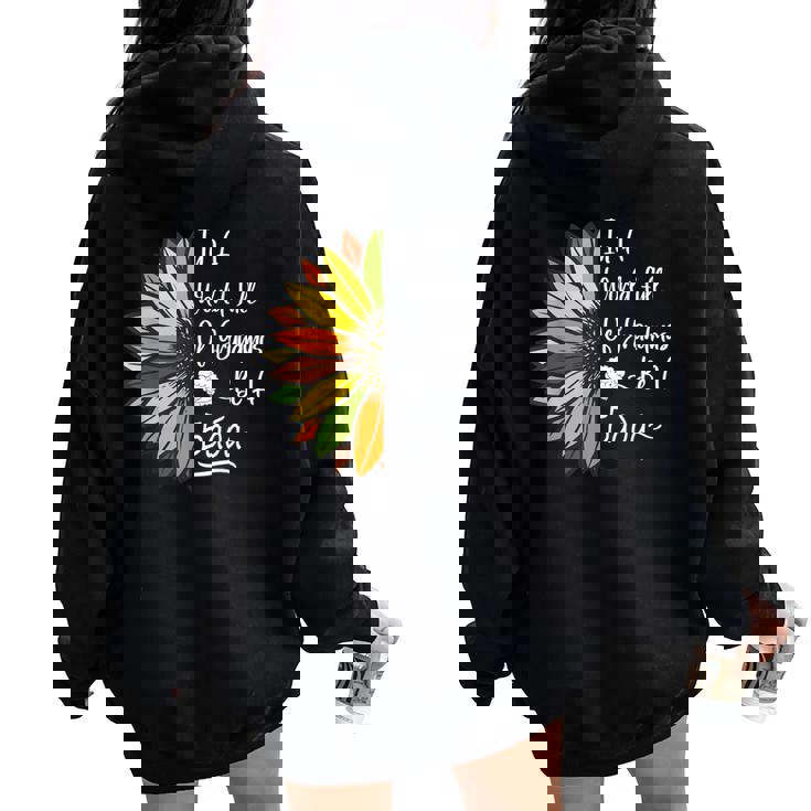 Sunflower Grandma Is Baba For Russian & Ukrainian Babulya Women Oversized Hoodie Back Print