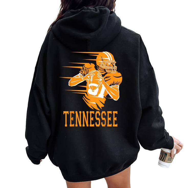 Tennessee State Kid Tennessee Orange Game Day Tn Women Oversized Hoodie Back Print