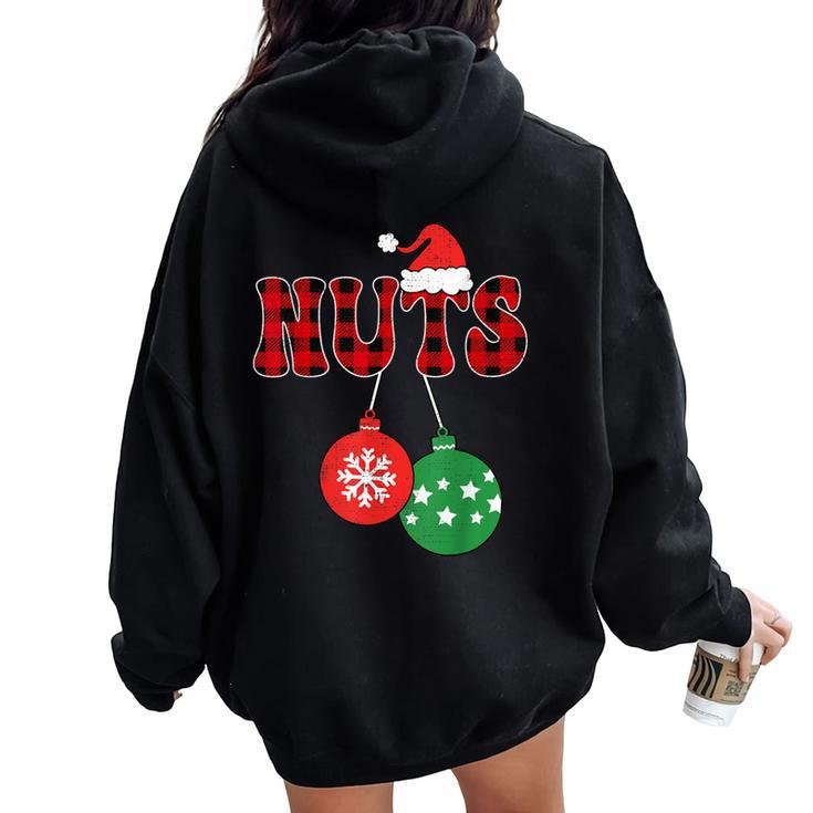 Chest Nuts Matching Chestnuts Christmas Couples Women Women Oversized Hoodie Back Print