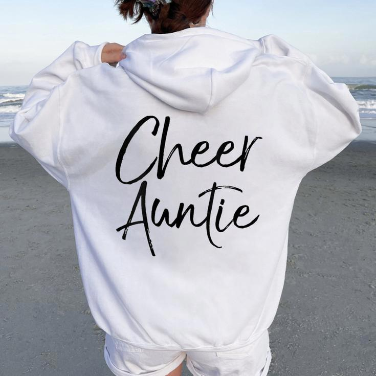 Cute Cheerleader Aunt For Cheerleader Aunt Cheer Auntie Women Oversized Hoodie Back Print