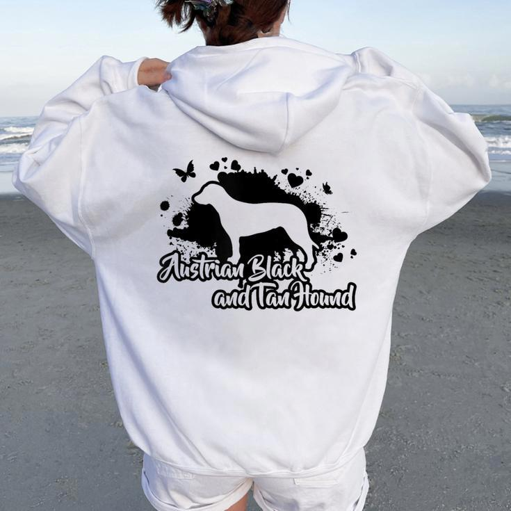 Proud Austrian Black And Tan Hound Dog Mom Dog Women Oversized Hoodie Back Print