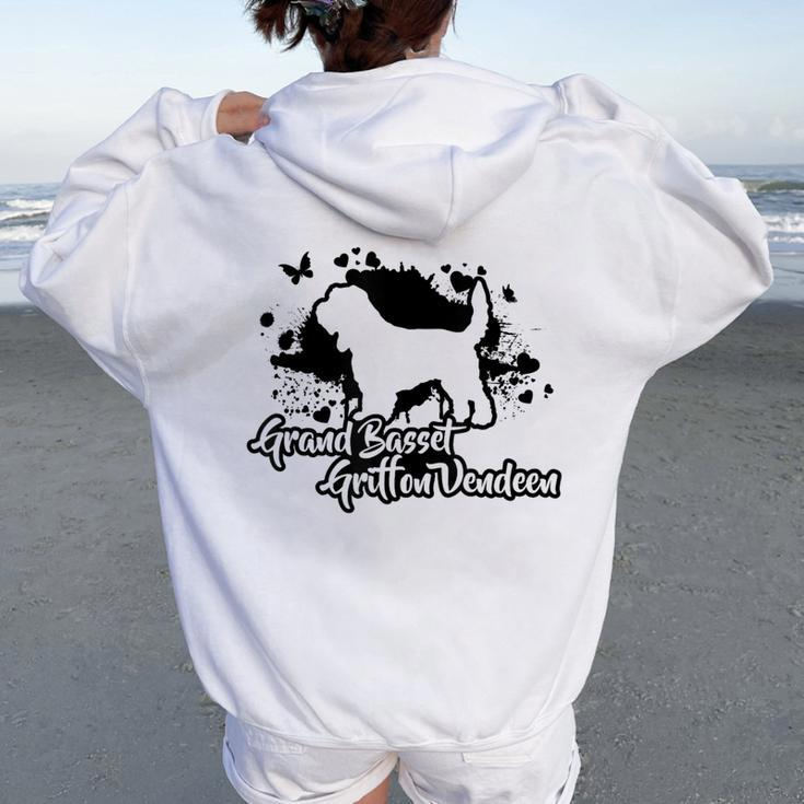 Proud Grand Basset Griffon Vendeen Dog Mom Dog Women Oversized Hoodie Back Print