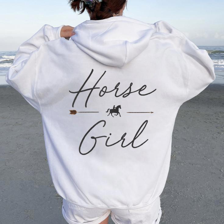 Horse Girl Country Girl Horseback Rider Equestrian Women Oversized Hoodie Back Print
