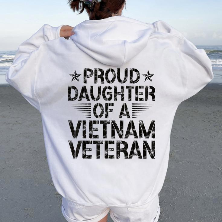 Proud Daughter Of A Vietnam Veteran Vintage For Men Women Oversized Hoodie Back Print