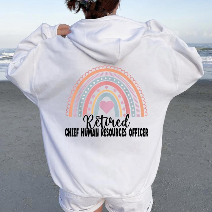 Retired Chief Human Resources Officer Women Oversized Hoodie Back Print