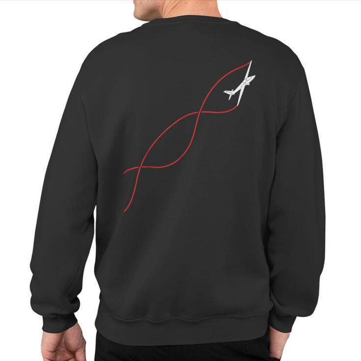Aerobatic Glider Pilot Sweatshirt Back Print