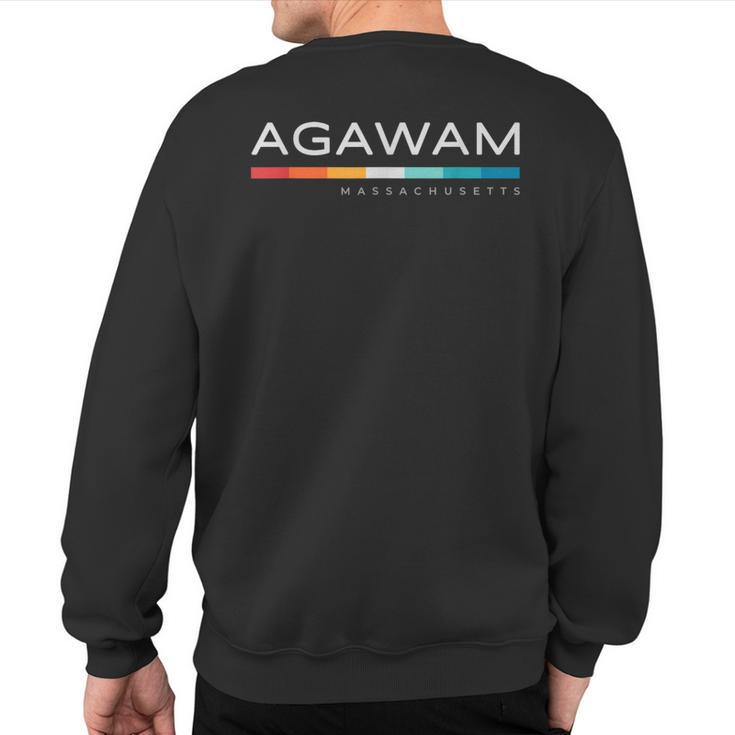 Agawam Ma Massachusetts Retro Sweatshirt Back Print
