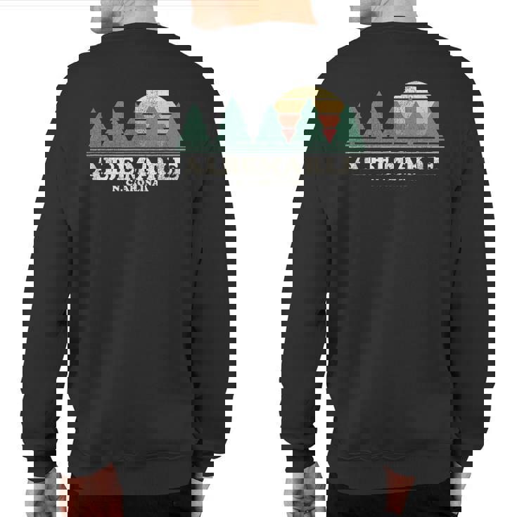 Albemarle Nc Vintage Throwback Retro 70S Sweatshirt Back Print