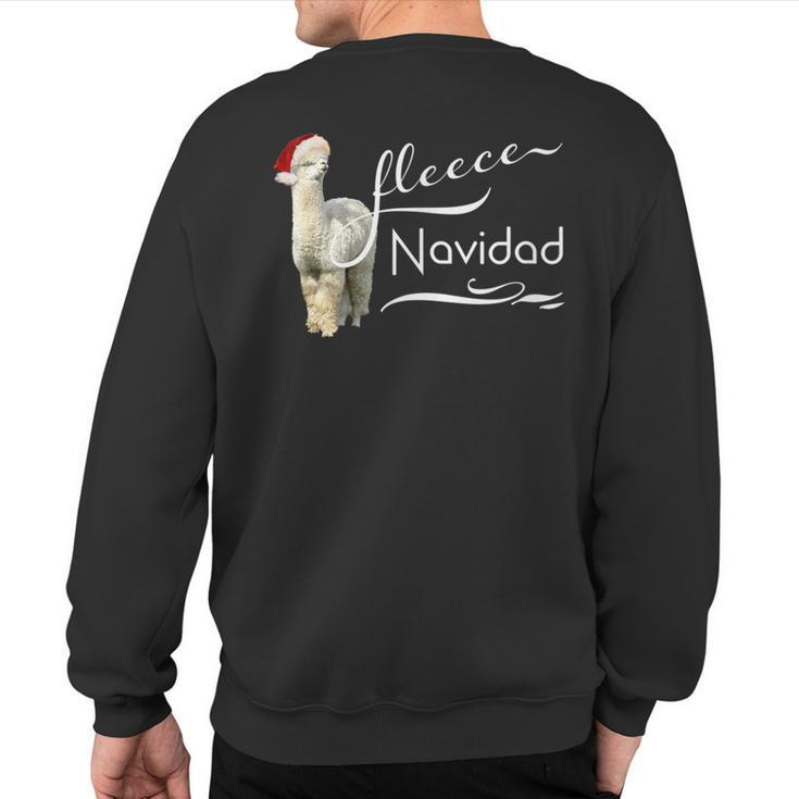 Alpaca Fleece Navidad ChristmasSweatshirt Back Print