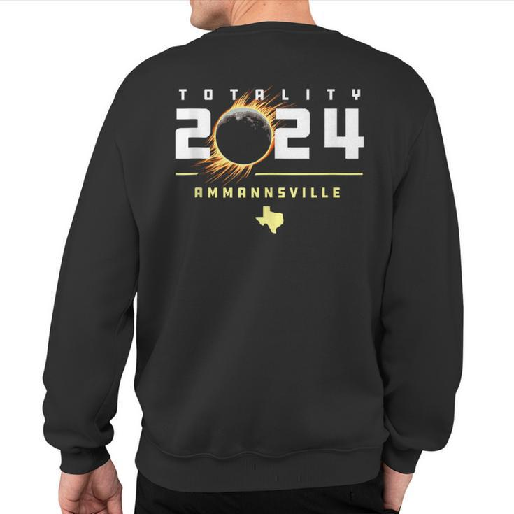 Ammannsville Texas 2024 Total Solar Eclipse Sweatshirt Back Print