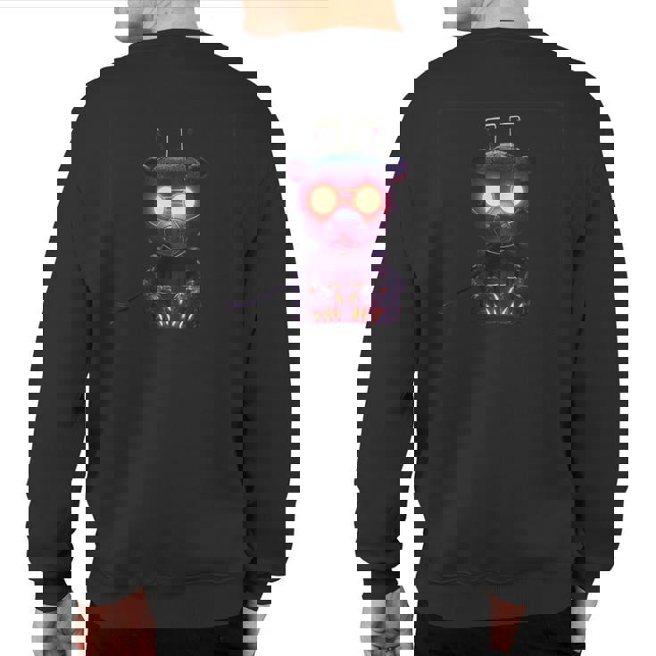 Animatronic Freddy A Bear Scary Mechanical Glowing-Fire Sweatshirt Back Print