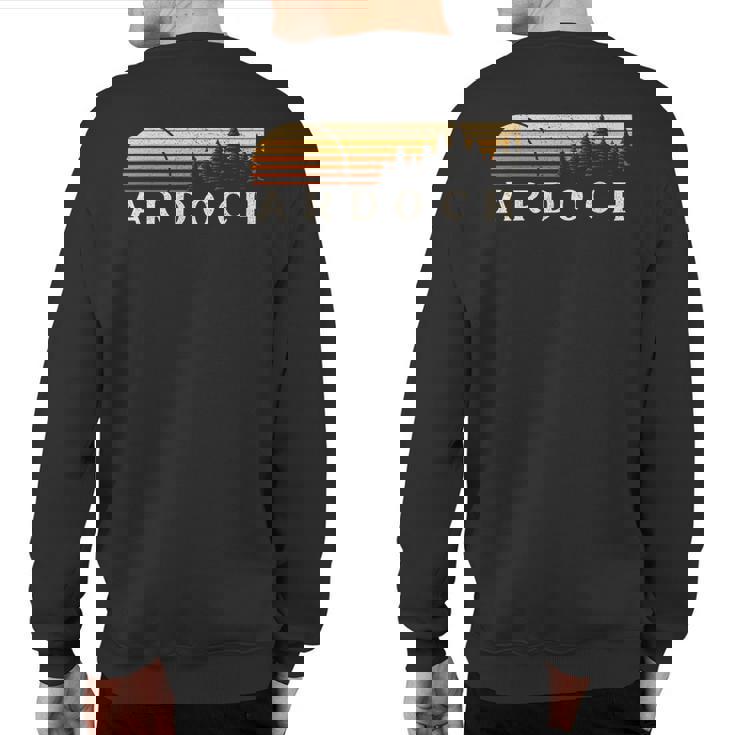 Ardoch Nd Vintage Evergreen Sunset Eighties Retro Sweatshirt Back Print