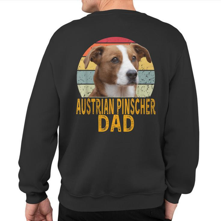Austrian Pinscher Dog Dad Retro My Dogs Are My Cardio Sweatshirt Back Print