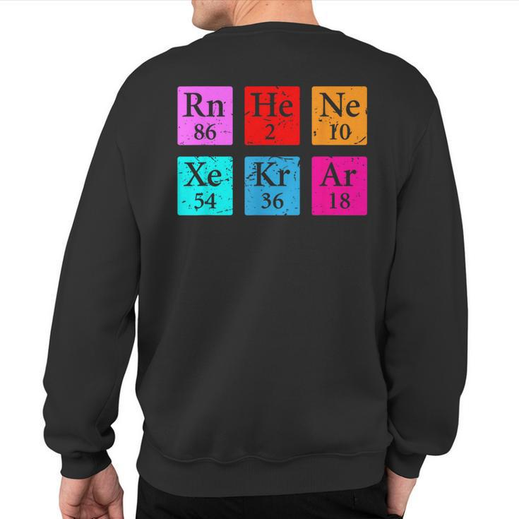 Awesome Noble Gases Science Chemical Elements Sweatshirt Back Print