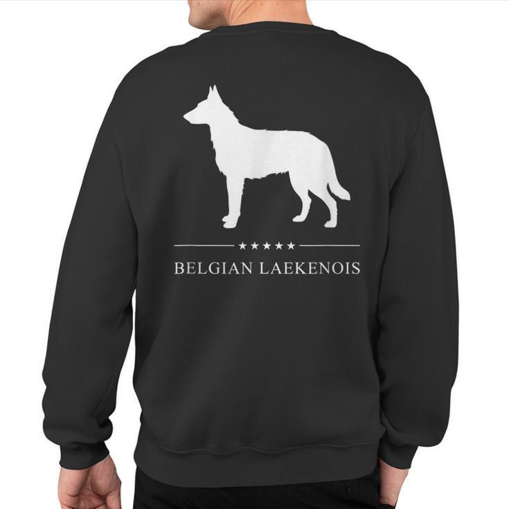 Belgian Laekenois Dog White Silhouette Sweatshirt Back Print
