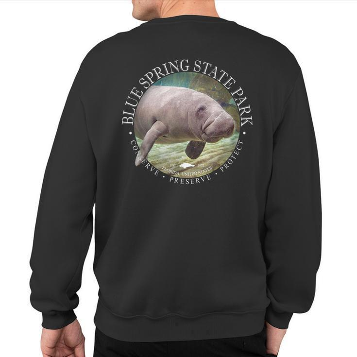 Blue Spring State Park Orange City Florida Mana Sea Cow Sweatshirt Back Print
