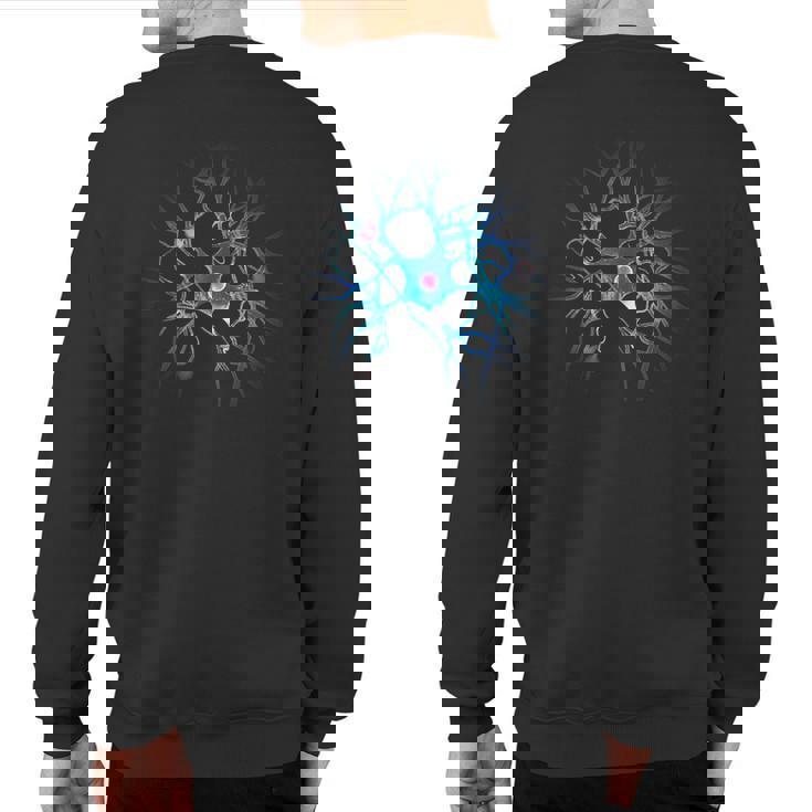 Brain Neuron Fancy Blue Nerve Neurology Neuroscience Sweatshirt Back Print