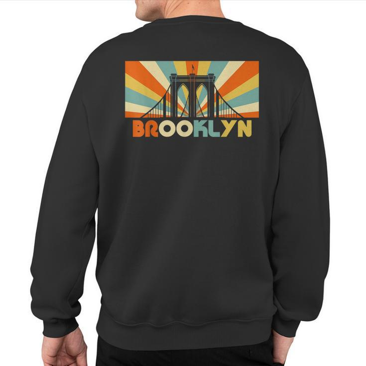 Brooklyn Bridge 70S Retro Vintage Souvenir Sweatshirt Back Print