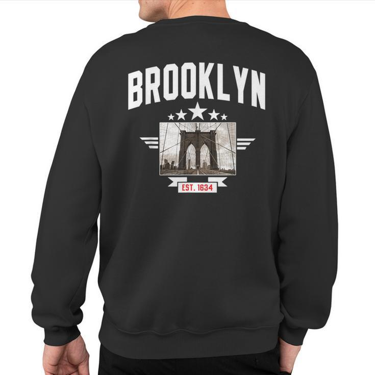 Brooklyn Bridge Pride Brooklyn Est 1634 New York Sweatshirt Back Print