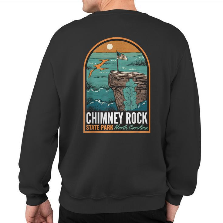 Chimney Rock State Park Nc Vintage Sweatshirt Back Print