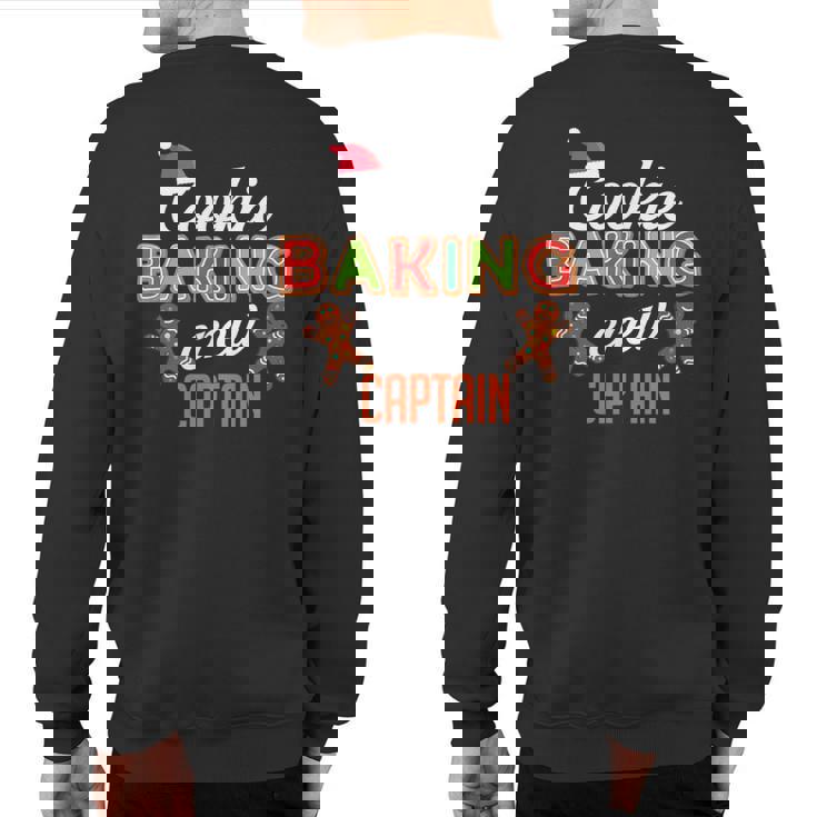 Cookie Baking Crew Captain Holiday Bake Cooks Cooking Sweatshirt Back Print