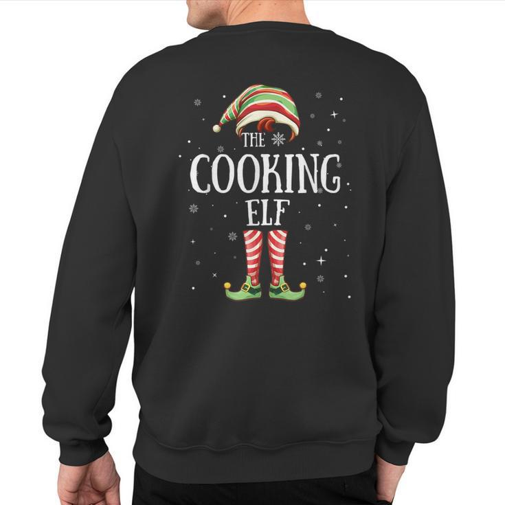Cooking Elf Matching Family Group Christmas Party Pajama Xma Sweatshirt Back Print
