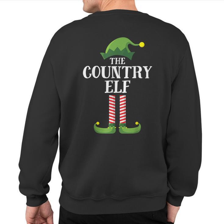 Country Elf Matching Family Group Christmas Party Sweatshirt Back Print