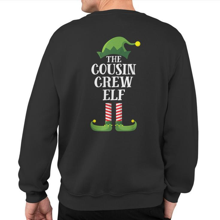 Cousin Crew Elf Matching Family Group Christmas Party Sweatshirt Back Print