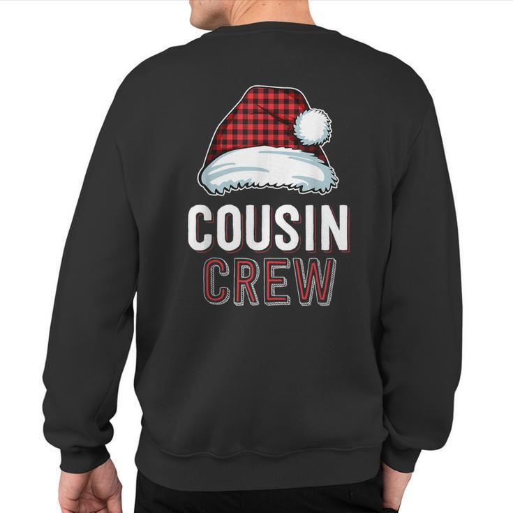 Cousin Crew Red Buffalo Plaid Family Matching Christmas Sweatshirt Back Print