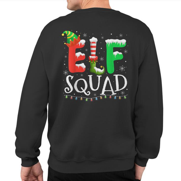 Elf Family Christmas Matching Pajamas Xmas Elf Squad Sweatshirt Back Print