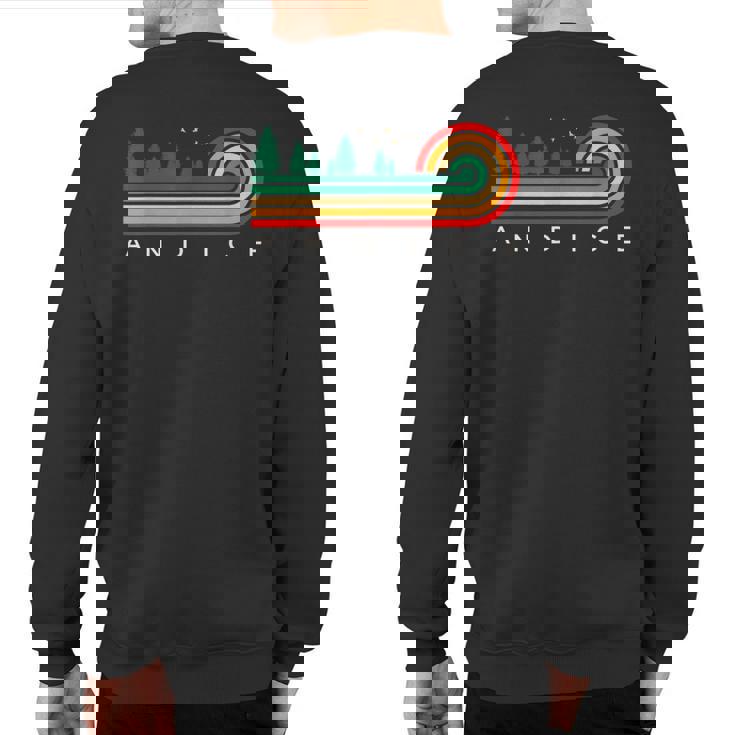 Evergreen Vintage Stripes Andice Texas Sweatshirt Back Print