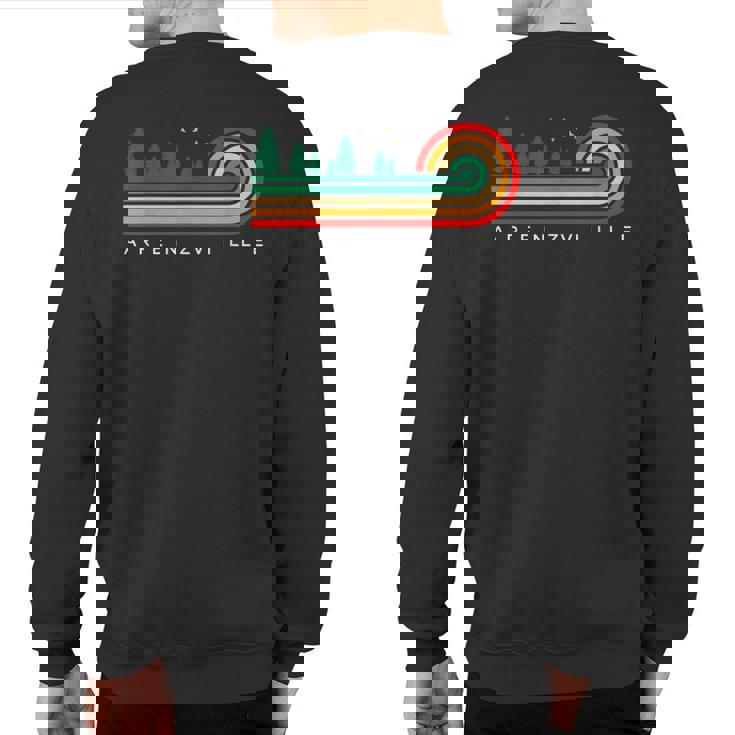 Evergreen Vintage Stripes Arenzville Illinois Sweatshirt Back Print Evergreen Vintage Stripes Arenzville Illinois Sweatshirt Back Print