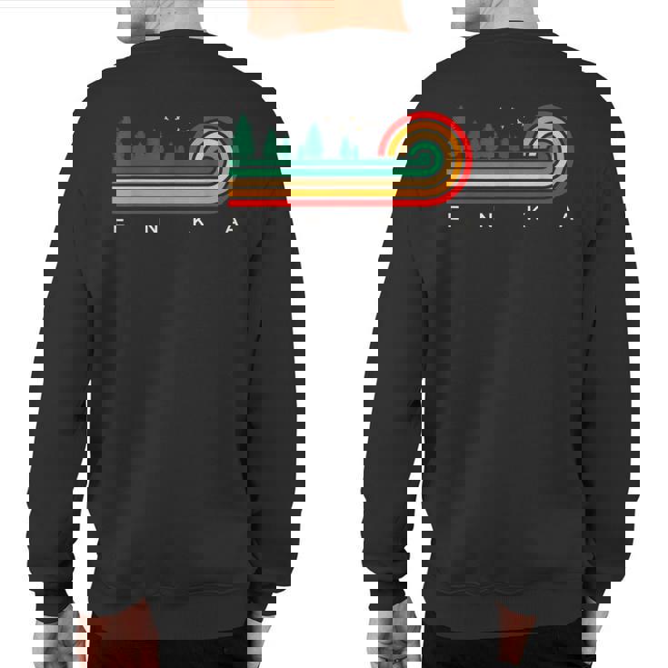 Evergreen Vintage Stripes Enka North Carolina Sweatshirt Back Print