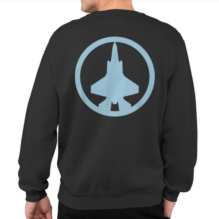 F-35 Lightning Ii Blue Air Force Military Jet Sweatshirt Back Print