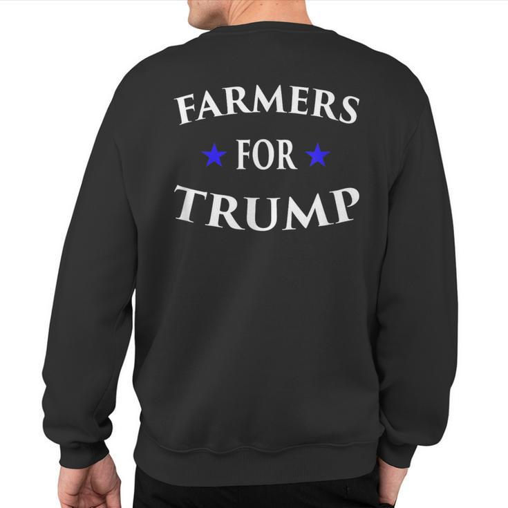 Farmers For Trump Farm Ranch Tractor Heartland Country Sweatshirt Back Print