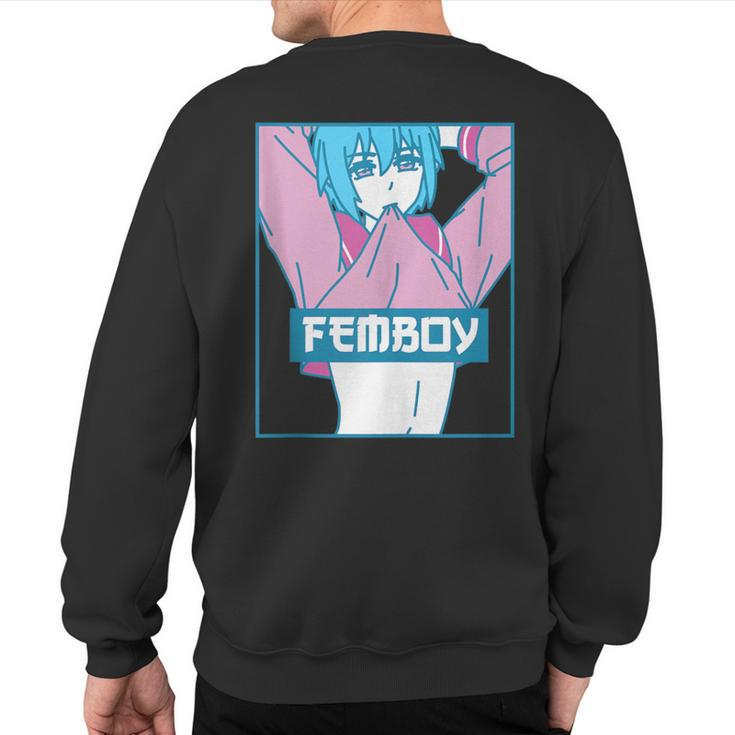 Femboy Aesthetic Pastel Yaoi Anime Boy Crossdressing Sweatshirt Back Print