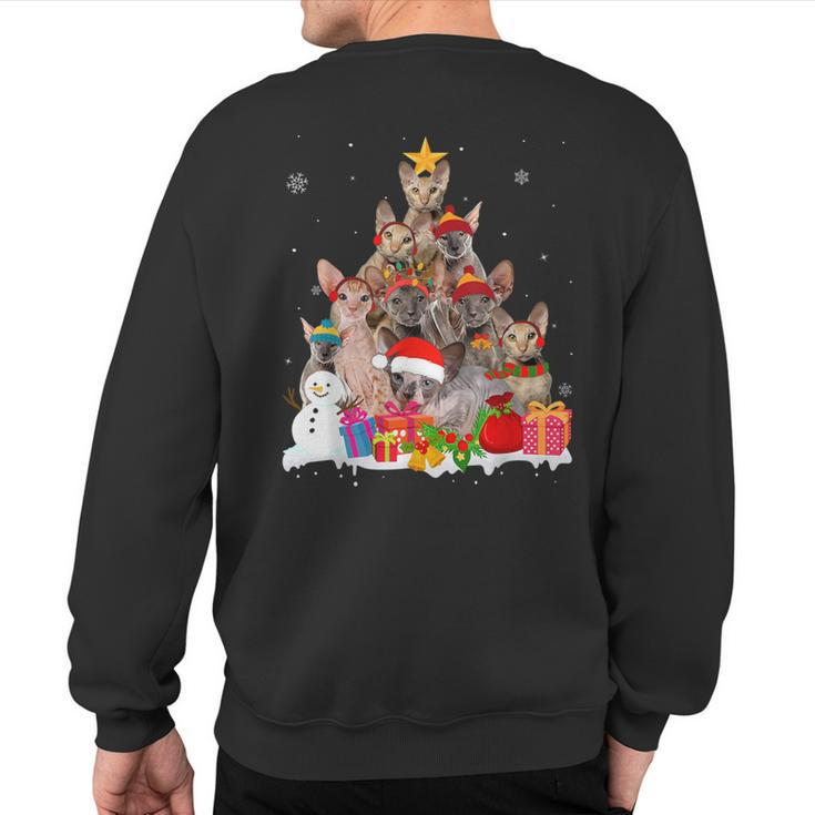 Peterbald Christmas Tree Pet Cat Lover Sweatshirt Back Print